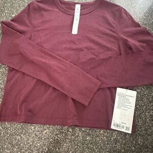 Lululemon Long Sleeve Maroon Top